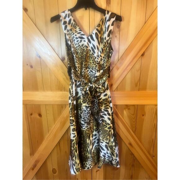 Rabbit Rabbit Rabbit Designs Cheetah Print Sleeveless Dress Size 8 - Picture 3 of 3